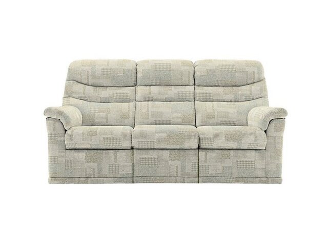 G Plan - Malvern 3 Cushion 3 Seater Fabric Sofa with Manual Recliner - Lydia Blush