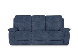 Echo 3 Seater Fabric Power Recliner Sofa - Dark Denim