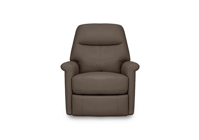 World of Leather - Compact Collection Lille Leather Rocker Swivel Chair with Power Recliner - Fawn