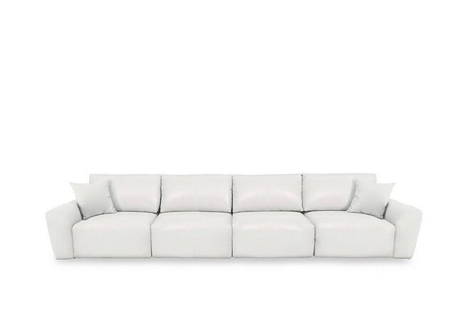 World of Leather - Gemini NC Leather 4 Seater Power Glider Sofa - NC Star White