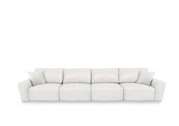 Ideal Home - Gemini NC Leather 4 Seater Power Glider Sofa - NC Star White