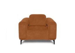 Elphaba Fabric Recliner Chair with Power Recliner with Storage Arms - Dexter Pumpkin