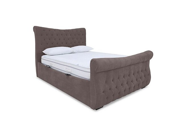 Sleep Story - Lance Left Hand Side Opening Ottoman Bed Frame - King Size - Plush Mole