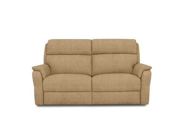 Nicoletti - Vito Fabric 2 Seater Recliner Sofa with Headrests and Power Lumbar - Giallo