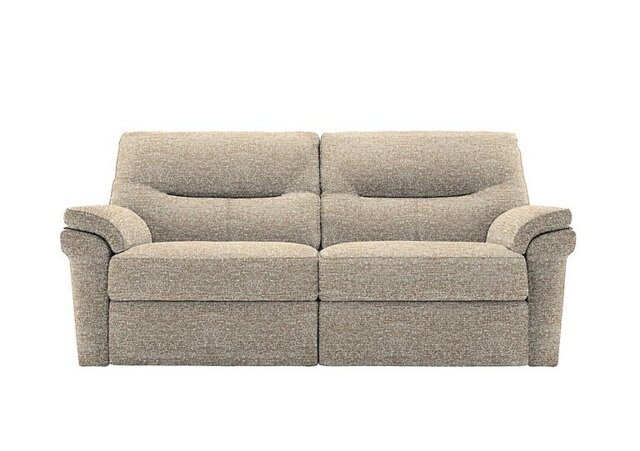 G Plan - Seattle 3 Seater Fabric Power Recliner Sofa with Power Lumbar and Heated Seats - Kampala Beige - Sofas and Armchairs - In Time for Christmas