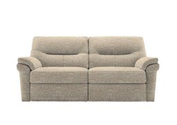 G Plan - Seattle 3 Seater Fabric Power Recliner Sofa with Power Lumbar and Heated Seats - Kampala Beige
