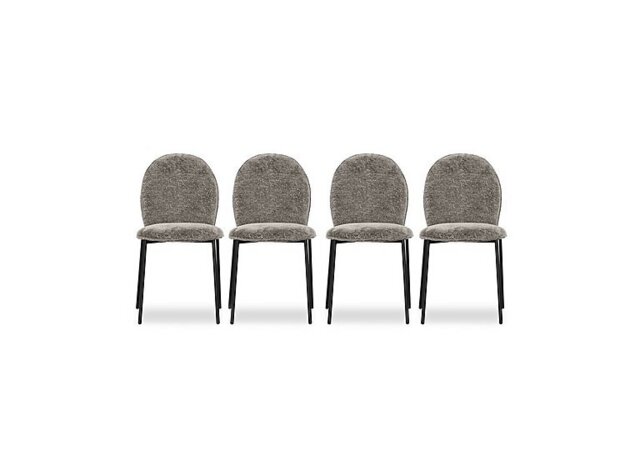Connubia - Riley Set of 4 Mid Black Metal Leg Dining Chairs
