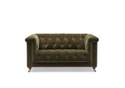 At The Helm - Wallace 2 Seater Fabric Chesterfield Sofa - Pine