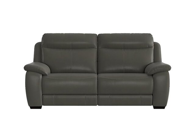 World of Leather - Starlight Express 3 Seater NC Leather Sofa - Charcoal Grey