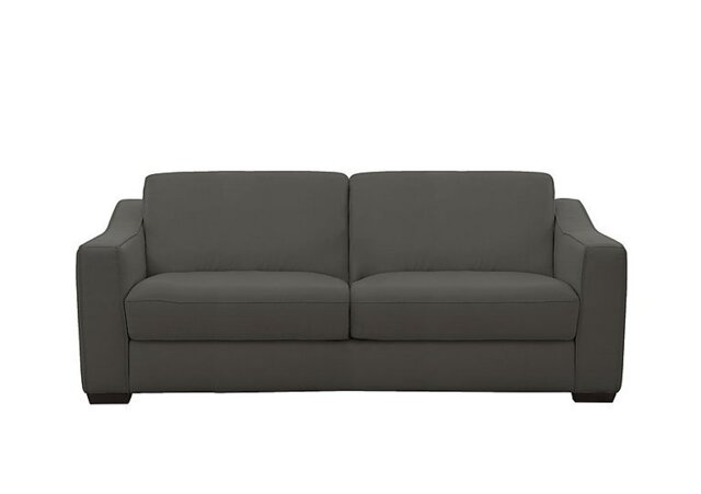 World of Leather - Optimus 3 Seater NC Leather Sofa - Charcoal Grey