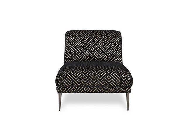 Bellissimo Wing Chair - Black & Gold
