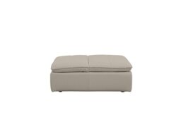 World of Leather - Starlight Express Leather Chair Footstool - Silver Grey
