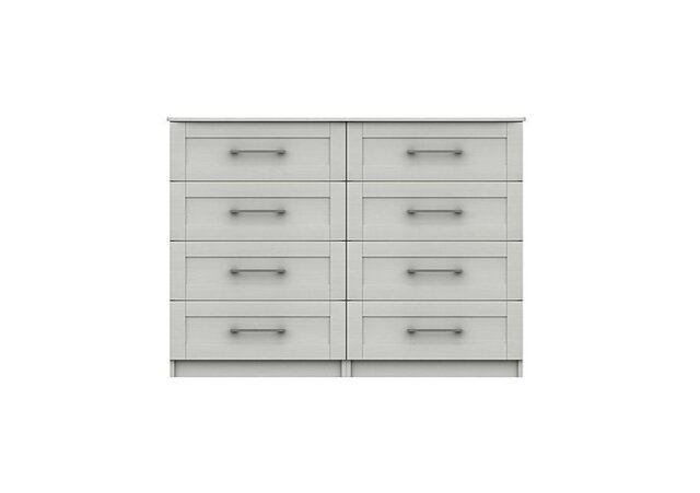 London Bedrooms - Fenchurch 8 Drawer Wide Chest - White