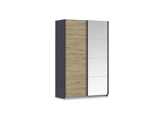 Rauch - Leon 136cm 2 Door Sliding Decor Wardrobe with Mirror Door