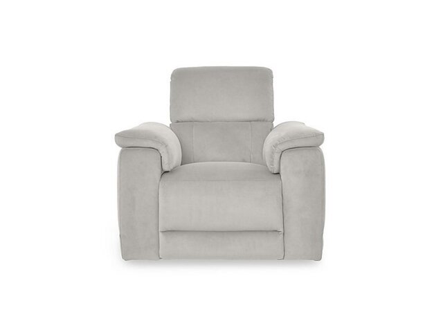 Genius Fabric Power Recliner Chair with Power Headrest and Bluetooth Speakers - Lead Grey