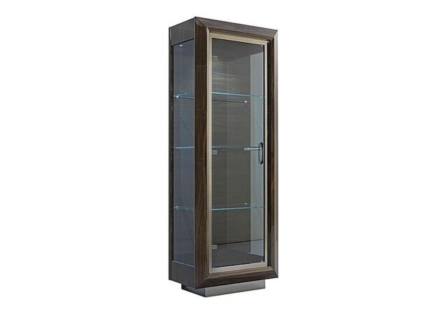 Palazzo 1 Door Curio Cabinet - Dark Walnut