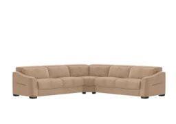 World of Leather - Xavier Leather Large Corner Sofa - Nude