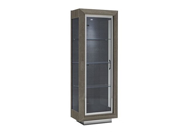 Palazzo 1 Door Curio Cabinet - Silver Birch
