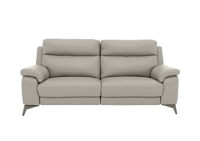 World of Leather - Missouri 3 Seater Leather Recliner Sofa with Power Headrest - Silver Grey - Sofas and Armchairs - In Time for Christmas