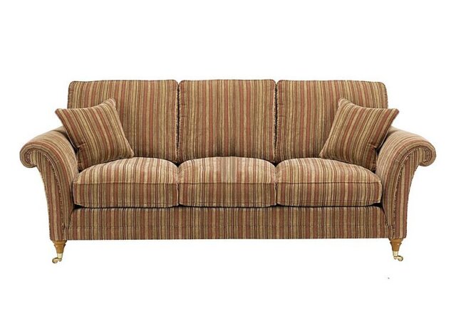 Parker Knoll - Burghley Grand 3 Seater Sofa - Baslow Stripe Gold