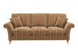 Parker Knoll - Burghley Grand 3 Seater Sofa - Baslow Stripe Gold