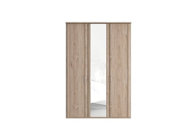 Wiemann - Oxford 3 Door Hinged Wardrobe with Mirror - Holm Oak