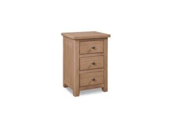 Grace Oak 3 Drawer Bedside Cabinet