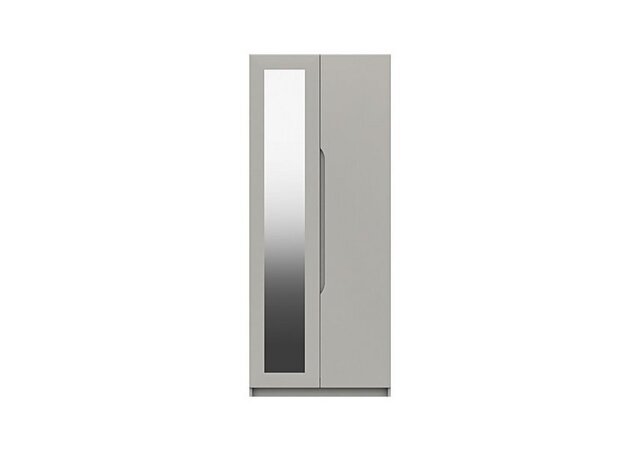 London Bedrooms - St Pancras 2 Door Wardrobe with Mirror - Light Grey
