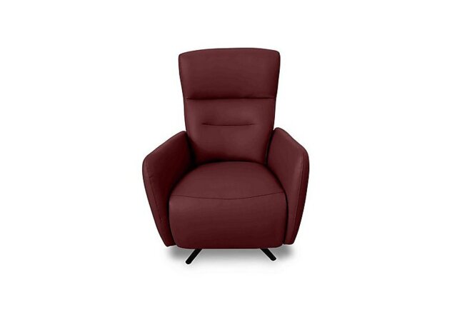 World of Leather - Designer Chair Collection Le Mans NC Leather Dual Power Recliner Swivel Chair - NC Deep Red