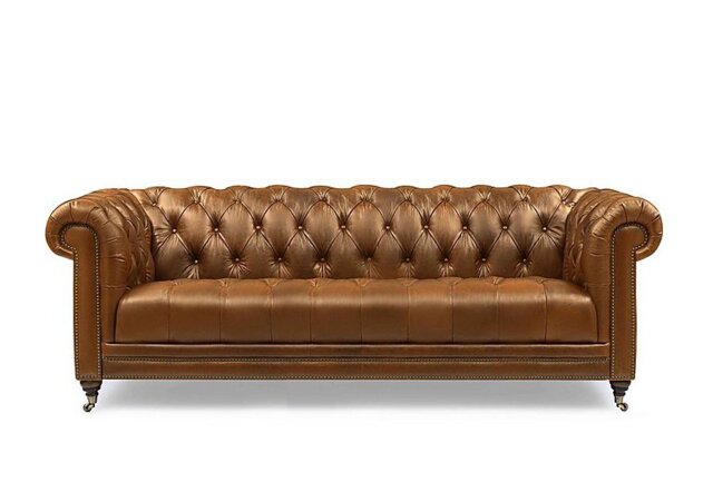 At The Helm - Walter 4 Seater Leather Chesterfield Sofa