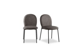Connubia - Riley Pair of Mid Black Metal Leg Dining Chairs