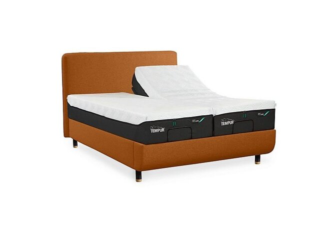 TEMPUR - Arc Adjustable Disc Bed Frame with Form Headboard - King Size - Natural Ash