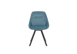 Arctic Swivel Fabric Dining Chair - Blue Velvet