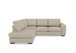Dinky Leather Left Hand Facing Corner Chaise End Sofa