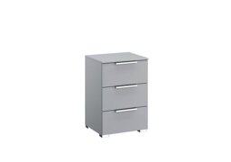 Rauch - Formes Decor 3 Drawer Bedside Chest - Silk Grey