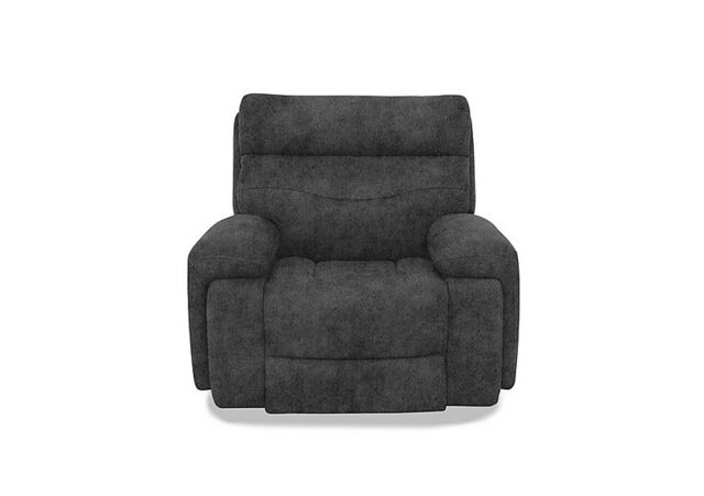 Cinemax Fabric Power Recliner Chair with Power Headrest - Marble Dark Grey