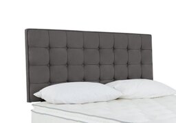 Sleepeezee - Bowmore Strutted Headboard - Small Double - Plush Dark Grey