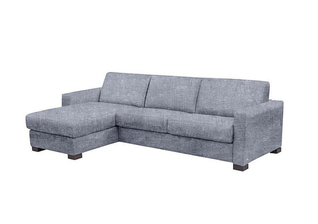 Alcova 3 Seater Left Hand Facing Fabric Sofa Bed and Storage Chaise with Box Arms - Baby Blue - Sofas and Armchairs - In Time for Christmas