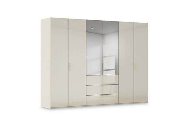 Rauch - Haven 301cm 6 Door Combi Wardrobe with 4 Glass Doors and 2 Mirror Doors