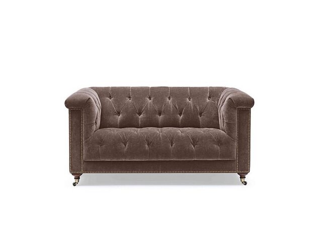 At The Helm - Wallace 2 Seater Fabric Chesterfield Sofa - Antler