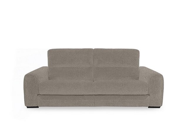 Flex Fabric 3 Seater Sofa Bed with Storage Arms - Silver