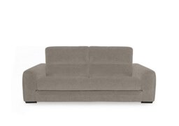 Flex Fabric 3 Seater Sofa Bed with Storage Arms - Silver