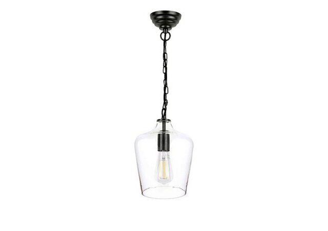 Laura Ashley - Ockley 1 Light Pendant - Black