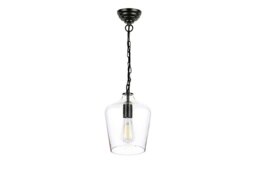 Laura Ashley - Ockley 1 Light Pendant - Black