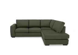 Dinky Leather Right Hand Facing Corner Chaise End Sofa - Oslo Pine