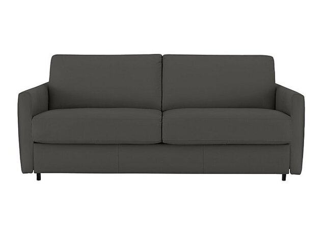 Nicoletti - Alcova 3 Seater Leather Sofa Bed with Slim Arms - Botero Grigio - Sofas and Armchairs - In Time for Christmas
