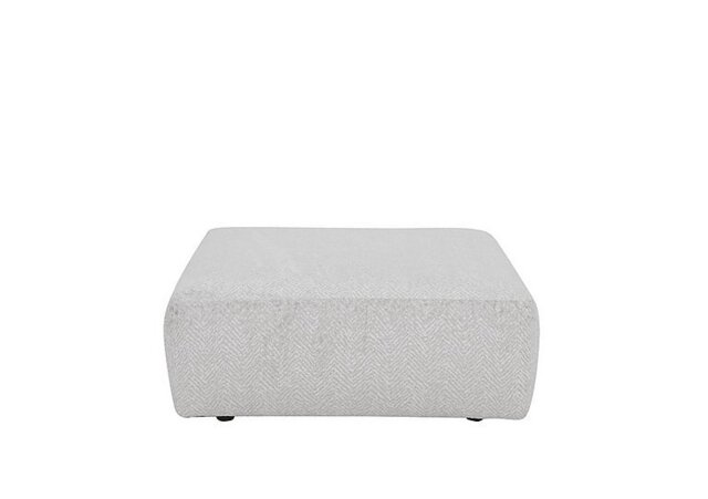 Large Footstool - Chevron Silver