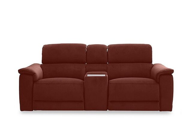 Genius Fabric 2 Seater Power Recliner Media Sofa with Power Headrest, Power Lumbar and Heated Seats