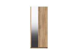London Bedrooms - Waterloo 2 Door Wardrobe with Mirror - Natural Rustic Oak