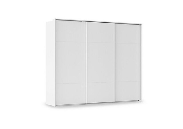 Rauch - Haven 280cm 3 Door Slider Wardrobe with Décor Doors - Alpine White